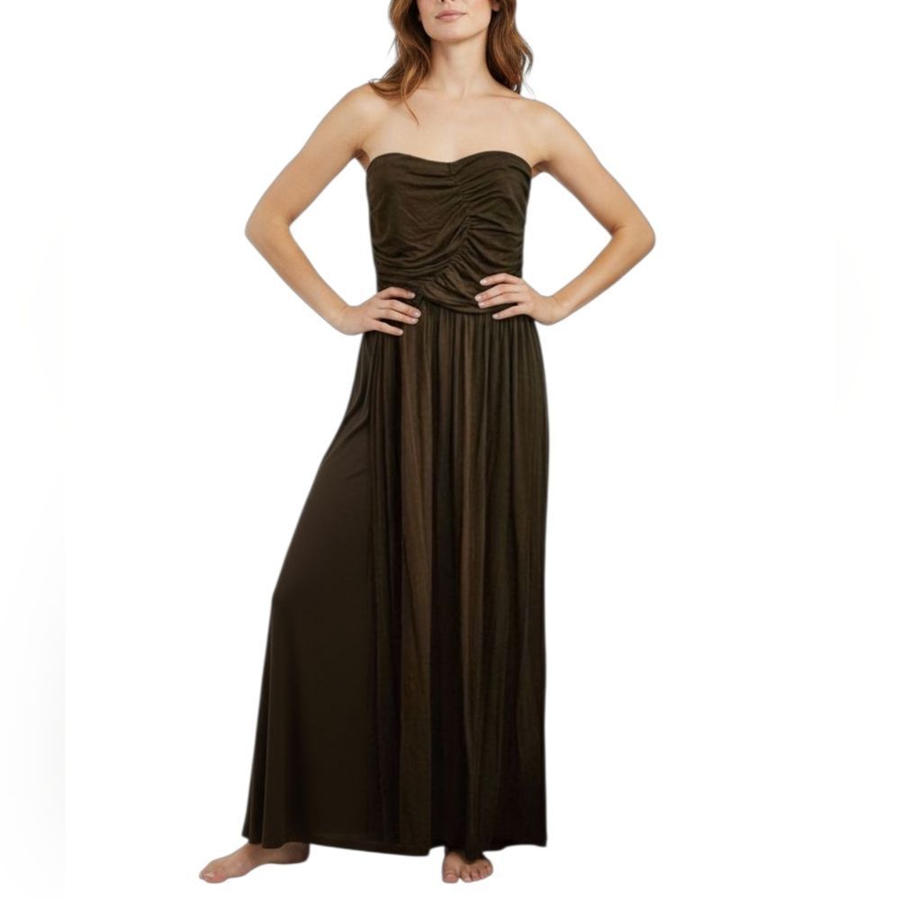 Gilli Army Green Strapless Sundress sz M
